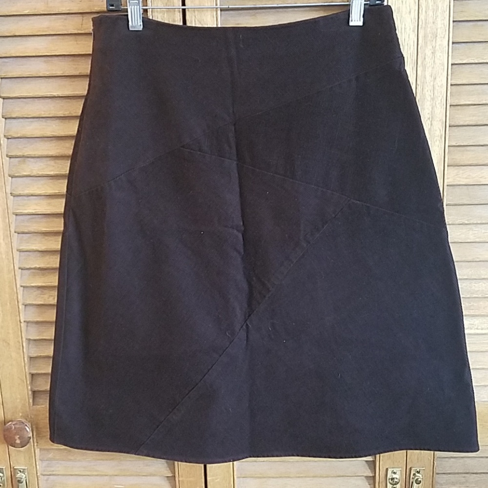 Jones New York, brown corduroy aline skirt, sz 8